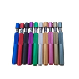 Cross-border aluminum alloy spring snuff pipe press-type metal snuff pipe new snuff bottle snuff pipe