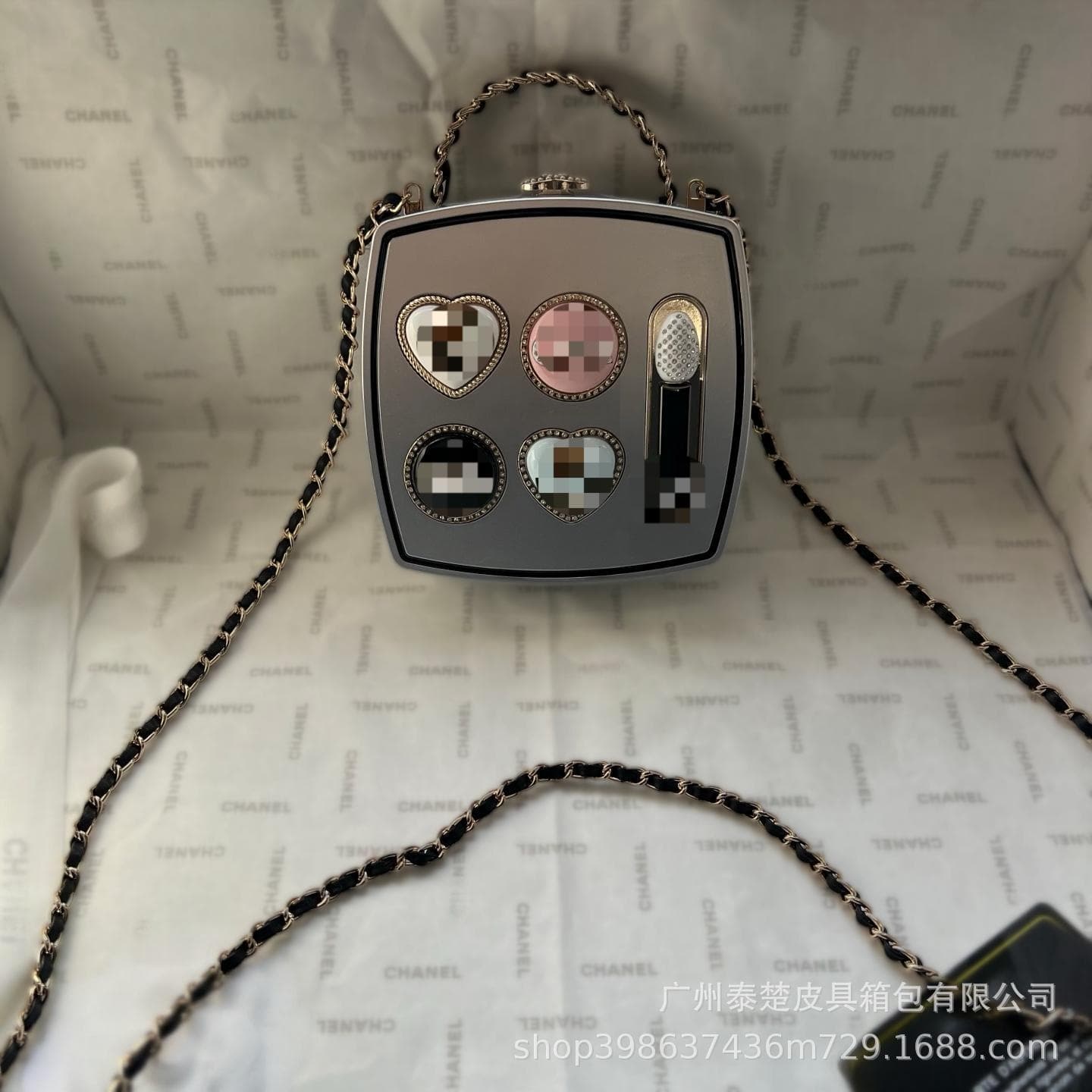 2025 New Style Small Fragrant Chain Bag Women's Fashion Heart Lipstick Shape Crossbody Bag Original Single Quality High-End Single