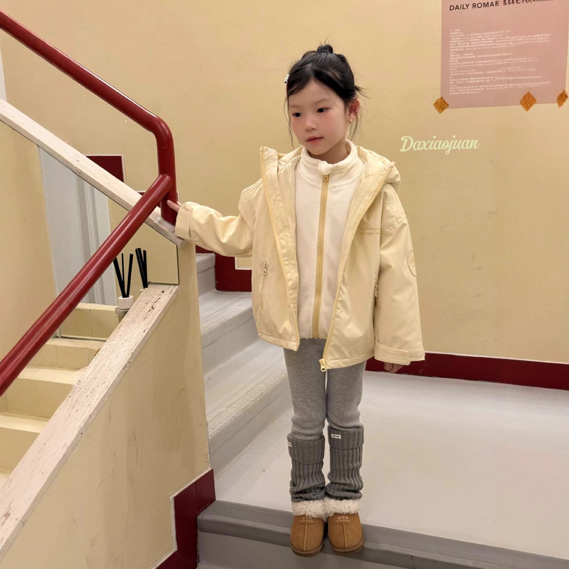 [Small and Large Rolls] New Korean Style Children's Casual Two-in-One Hooded Windbreaker Jacket - 52428