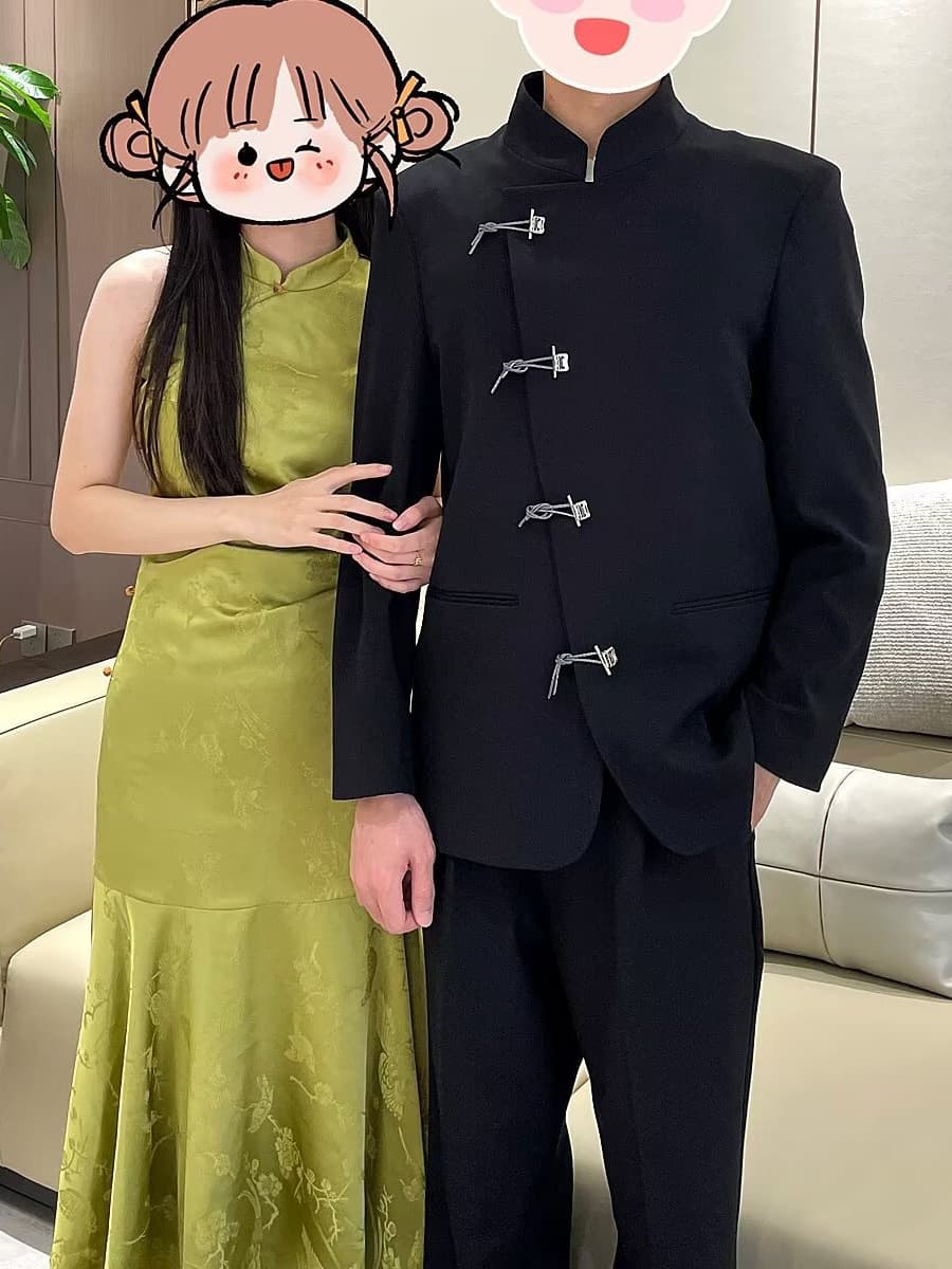 New Chinese-style Zhongshan suit for men, Republic-era Tang suit stand-collar blazer, premium suit set with blazer and trousers, trendy brand