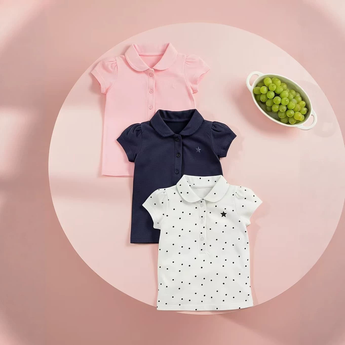 Children's T-shirt Children's clothing wholesale 2026 summer children's top lapel pure cotton children's T-shirt cross-border wholesale