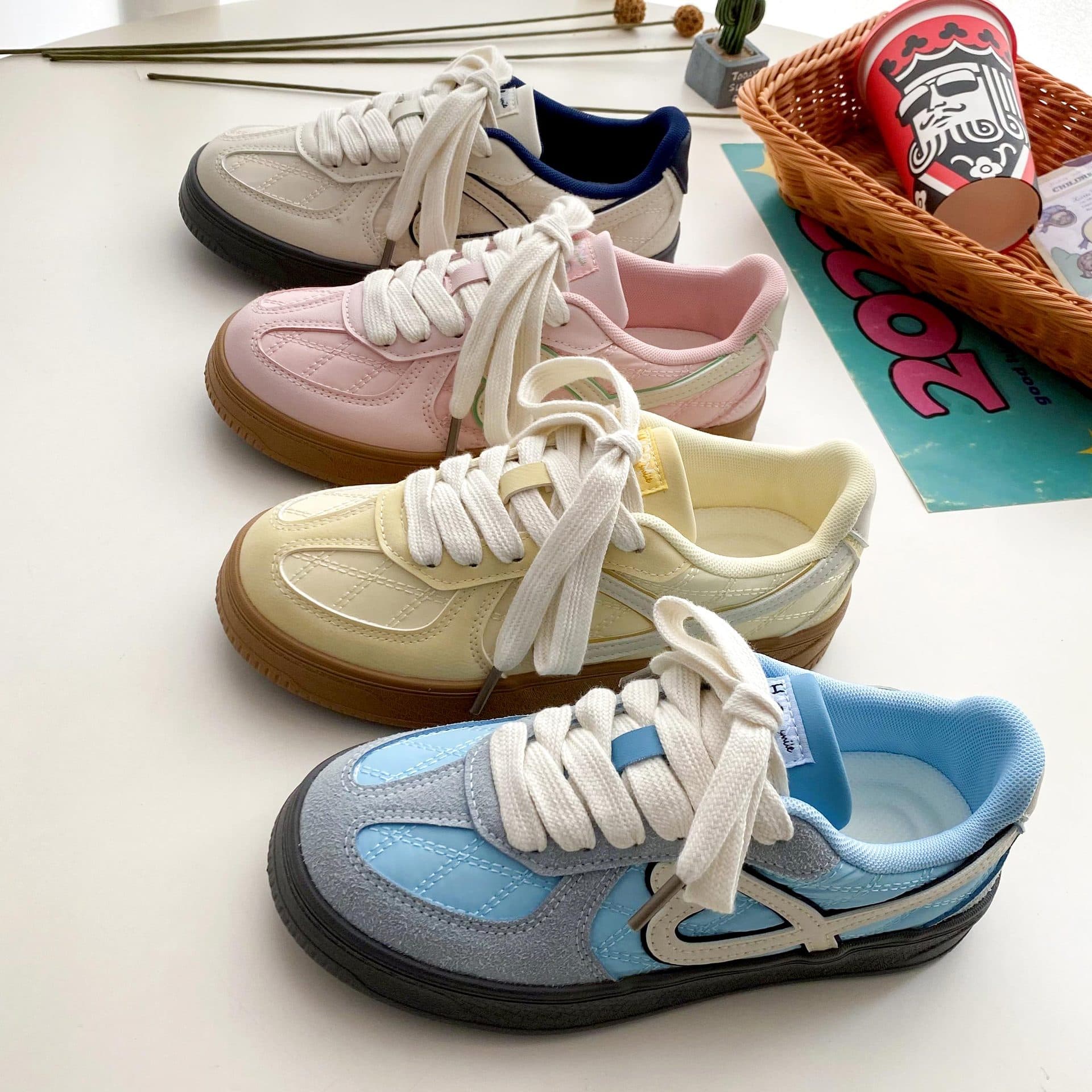 German Training Shoes for Women, 2025 Spring and Autumn New Arrival Design Sense Niche Chic Versatile Soft-Soled Casual Sports Sneakers 6066