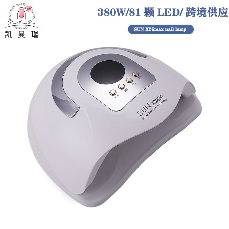 High-Power 380W Nail Art UV LED Lamp Intelligent Fast-Drying No-Black-Hands Red Light Gel Polish Curing Lamp Professional Beauty Salon