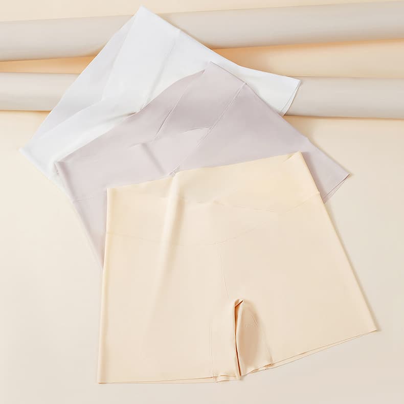 Maternity Safety Shorts Summer Thin Seamless Three-Quarter Anti-Exposure Low-Waist Belly Support Inner Wear Maternity Base Shorts