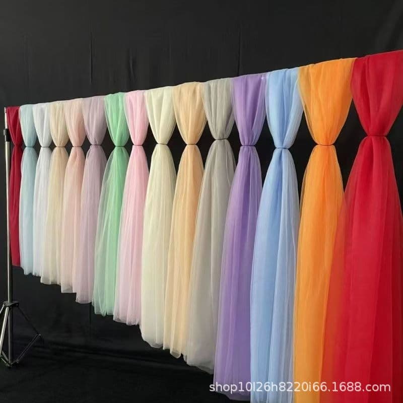 Wholesale Swiss Voile for Weddings, Wedding Ceiling Decoration Fabric Netting, Outdoor Chair Back Tulle, Factory Direct