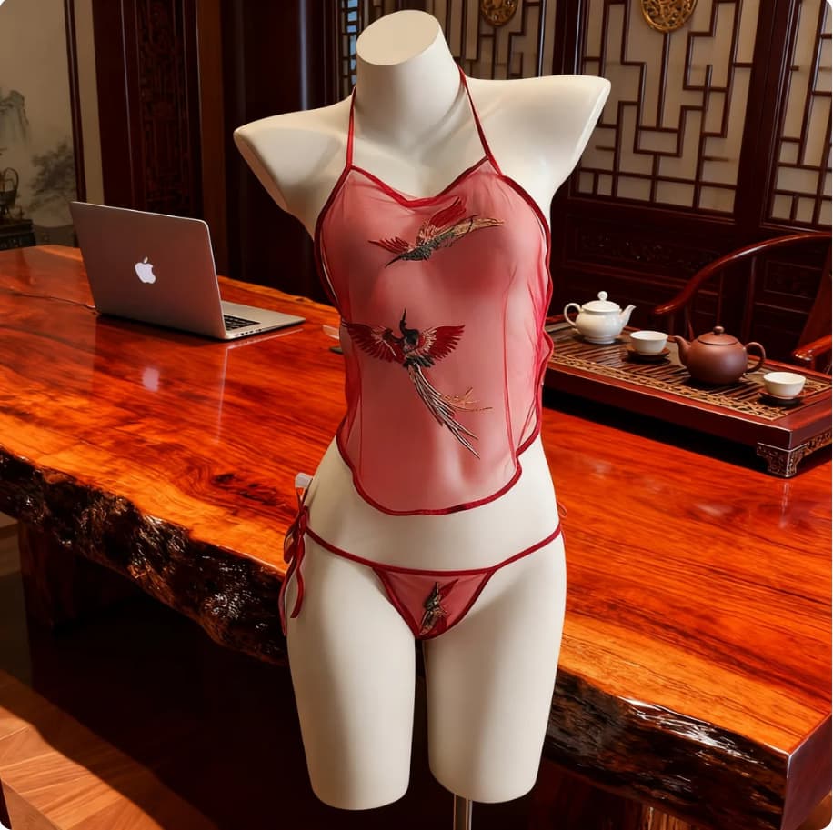 Sexy Pure Desire Plus Size Lingerie Classical Embroidery Belly Dance Costume Bedroom Flirting Sleepwear Set Wholesale
