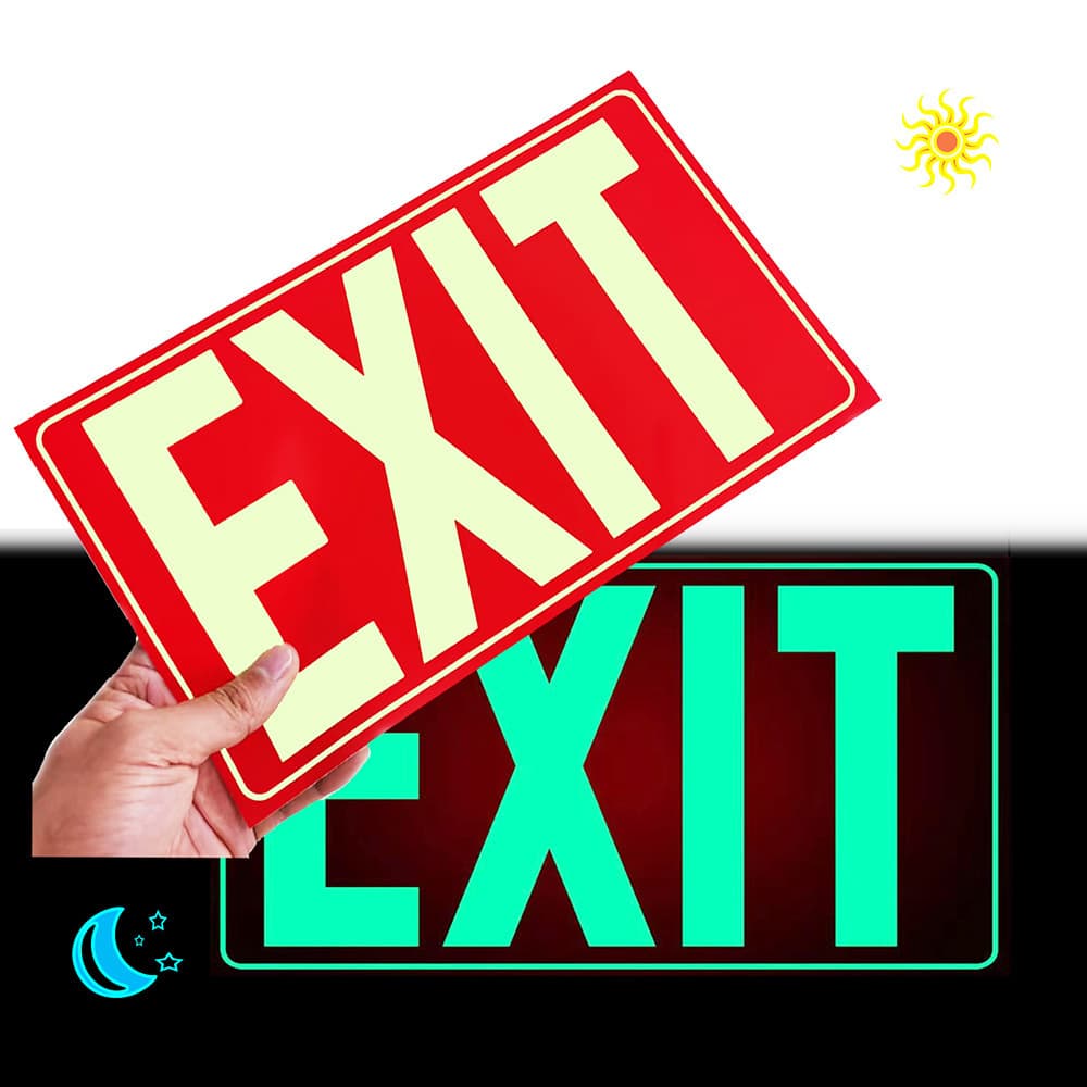 Cross-Border Goods Self-Adhesive Vinyl Glow in the Dark Imo Self-Luminous Safety Exit Sign