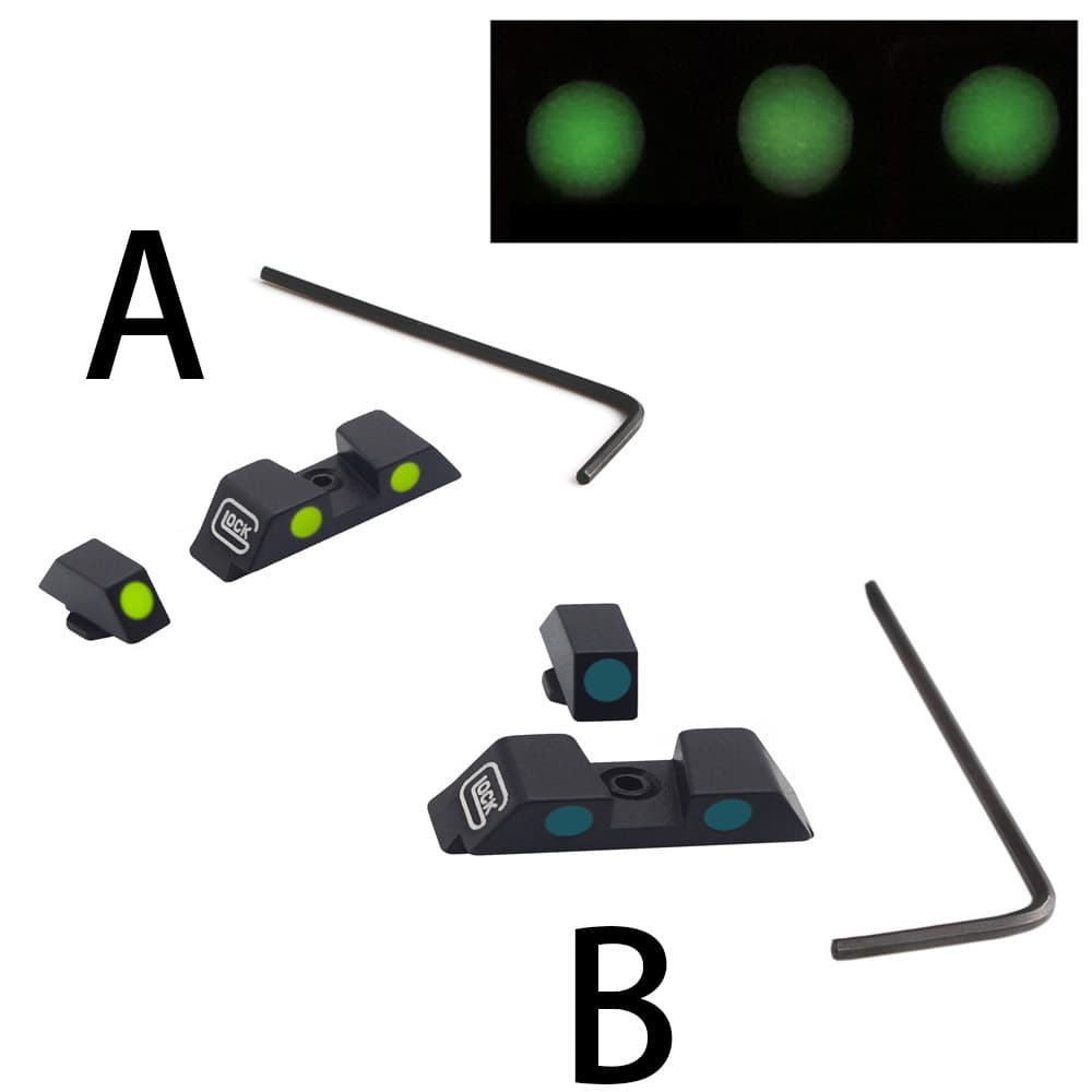 Glock Night Sight Glow Front and Rear Sight Aluminum Alloy Sight Glow Sight