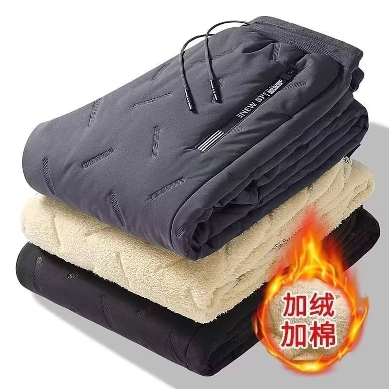 Lamb Fleece Cotton Pants Men and Women Autumn/Winter Fleece Lined Thickened Casual Pants Windproof Thermal Pants for Outdoor Wear Drop Shipping