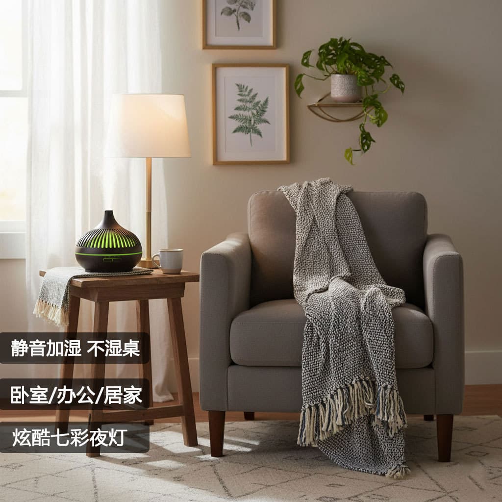 Humidifier large capacity 550ml essential oil aromatherapy machine ultrasonic humidifier hollow night light fragrance machine all in one