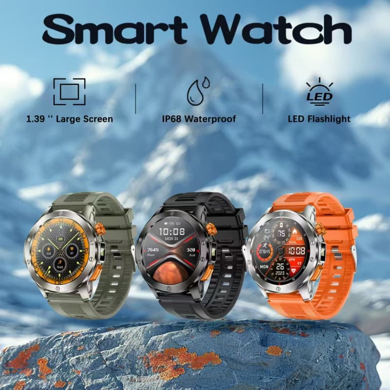 V21 Cross-Border Hot-Selling Smartwatch Outdoor Rugged Sports Men's Watch Bluetooth Call Running Fitness Watch