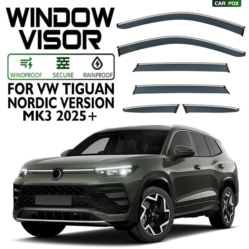 Suitable for Overseas Volkswagen Tiguan Rain Shield Sun Visor Rain Eyebrow Vw Tiguan Window Visor