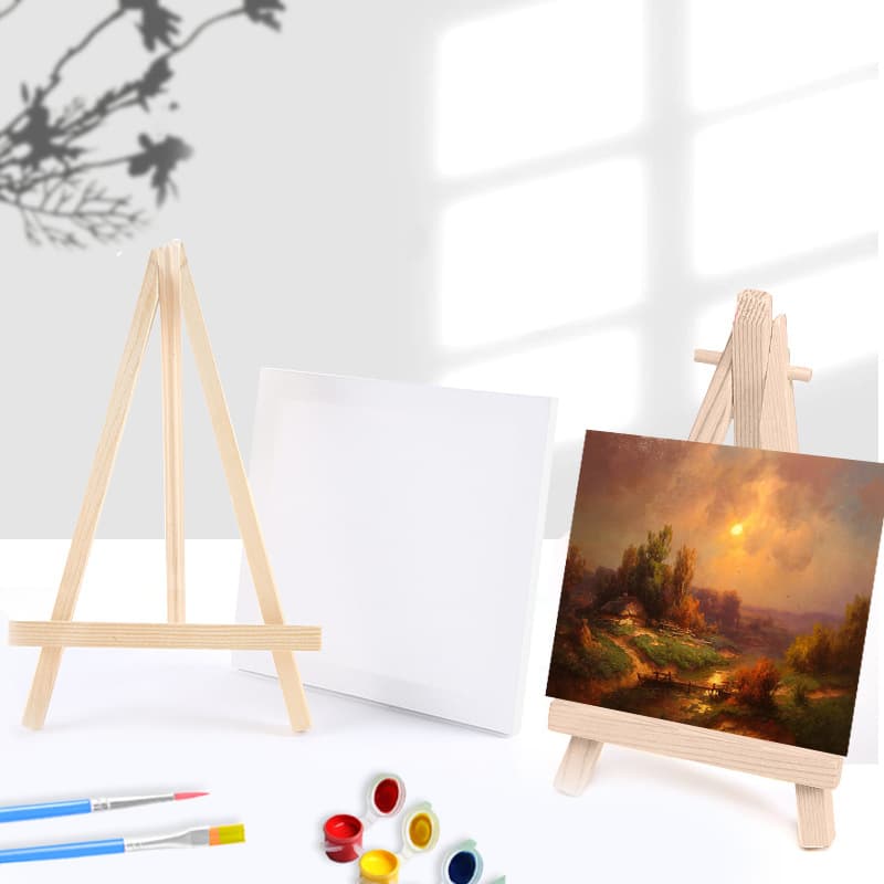8*15 with 10*10 Frame High-Quality Wooden Mini Easel, Desktop Phone Photo Frame Stand Solid Wood Tripod