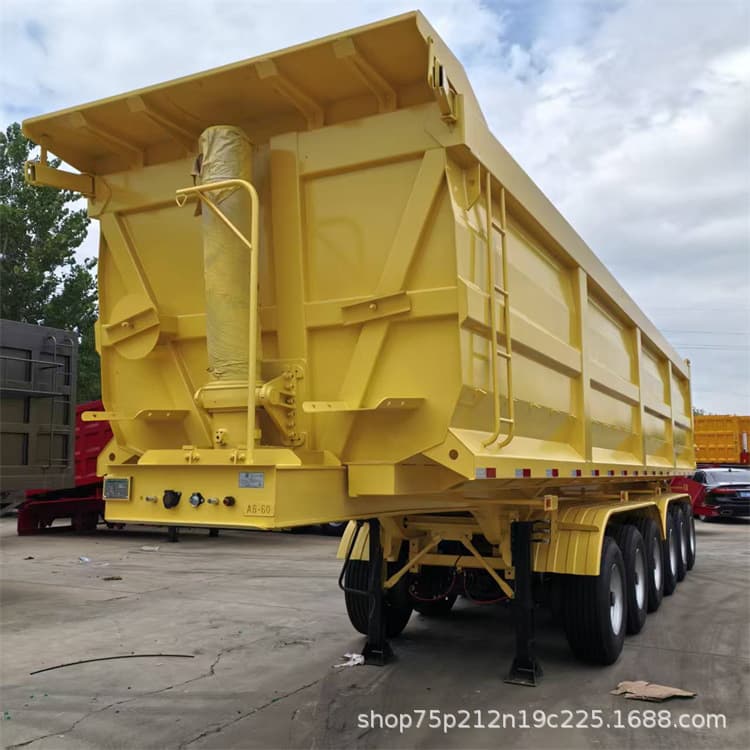 Manufacturer Sells Heavy-Duty Box Rear Flip Transport Trailer, Lightweight Dump Semi-Trailer, Integrated Rear Flip Dump Semi-Trailer