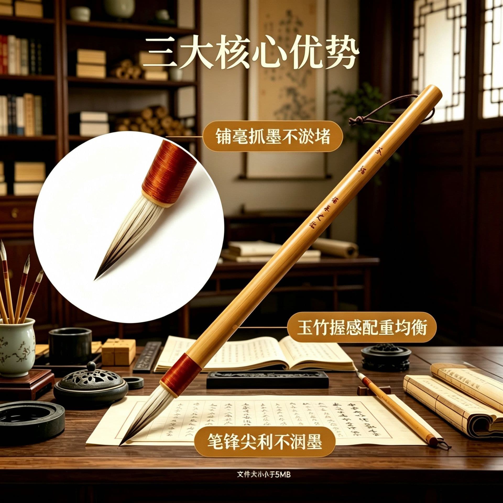 Brush and cents special Chinese regular script French painting brush font regular script European style Yan style calligraphy regular script brush