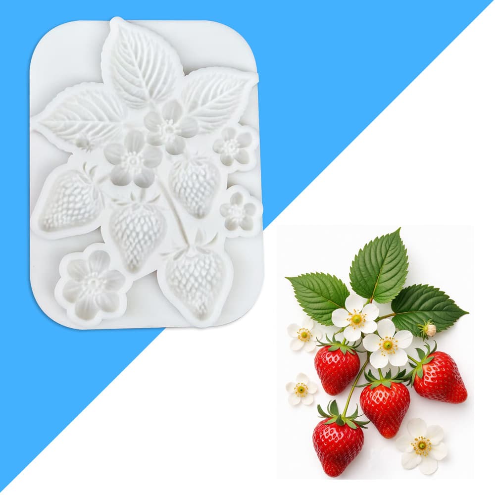 New Fruit Series Strawberry Fondant Silicone Mold Cake Decoration Baking Mold