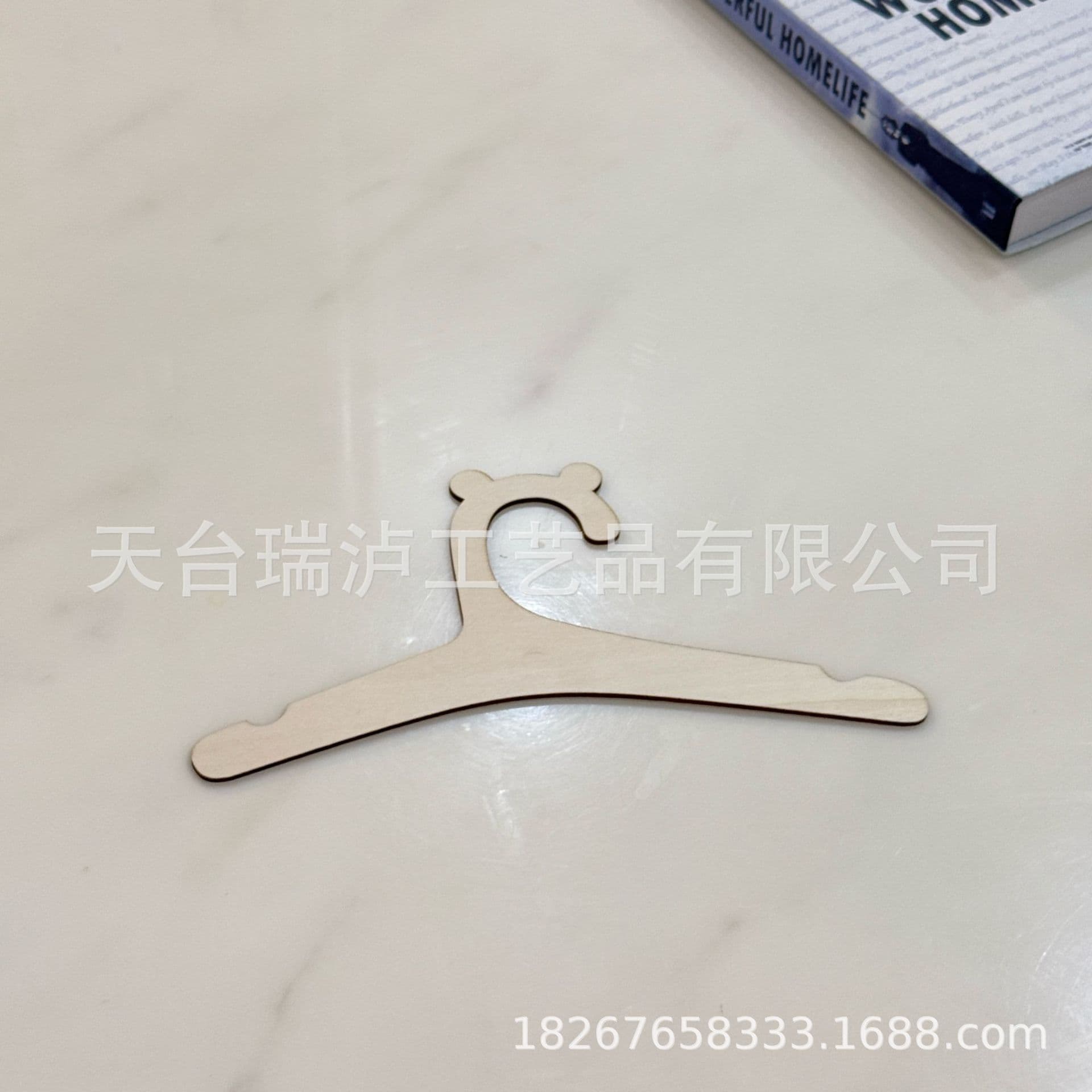 Cross-border Children Bear Natural Wooden Hanger Small Creative Home Wooden Log Color Cute DIY Children's Room