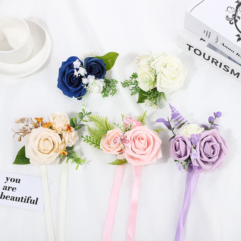 Women's bridal wrist corsage wedding jewelry