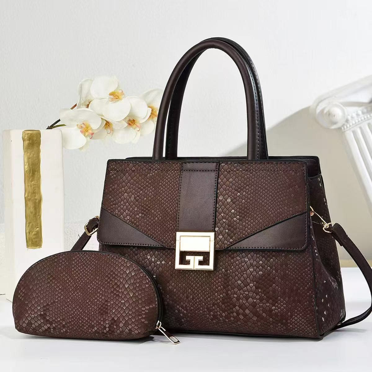Light luxury fashion commuter niche women's bag bright leather European and American trendy large capacity one-shoulder crossbody handheld versatile large women's bag