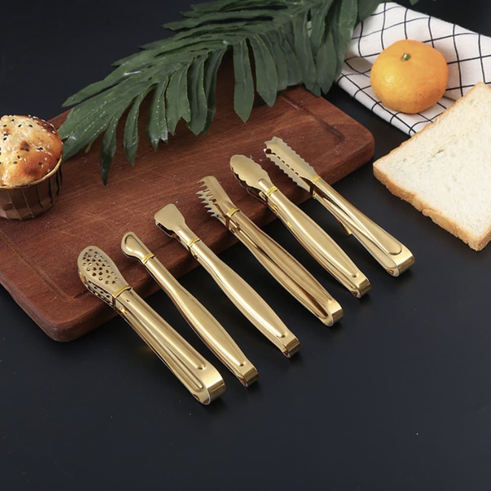 Stainless Steel Cilantro Tongs, Mini Food Tongs for Bread, Sugar Cubes, and Ice
