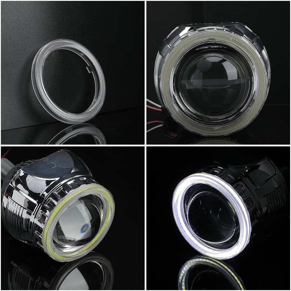 Automotive COB Angel Eye Ring LED Headlight Lens Angel Eye COB Fog Light Speaker Motorcycle Car Lens