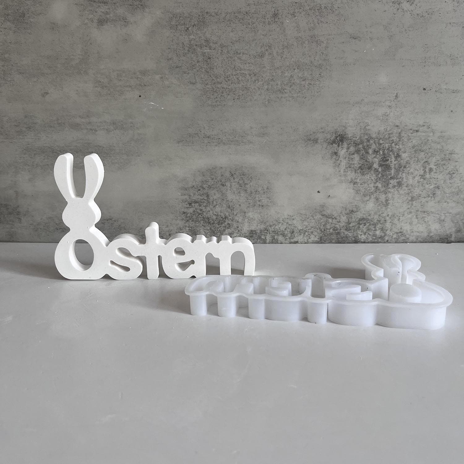 Easter alphabet silicone ornament mold bunny decoration English alphabet plaster glue mold