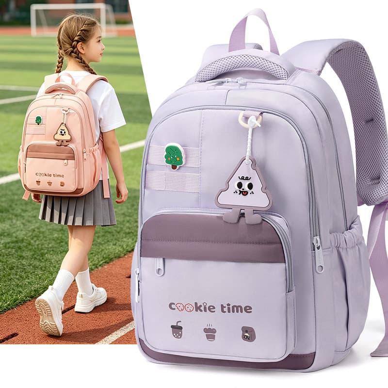 Elementary School Backpack for Boys and Girls, Cute Lightweight Spine-Protecting Backpack, Large Capacity Children's Backpack Cartoon Style