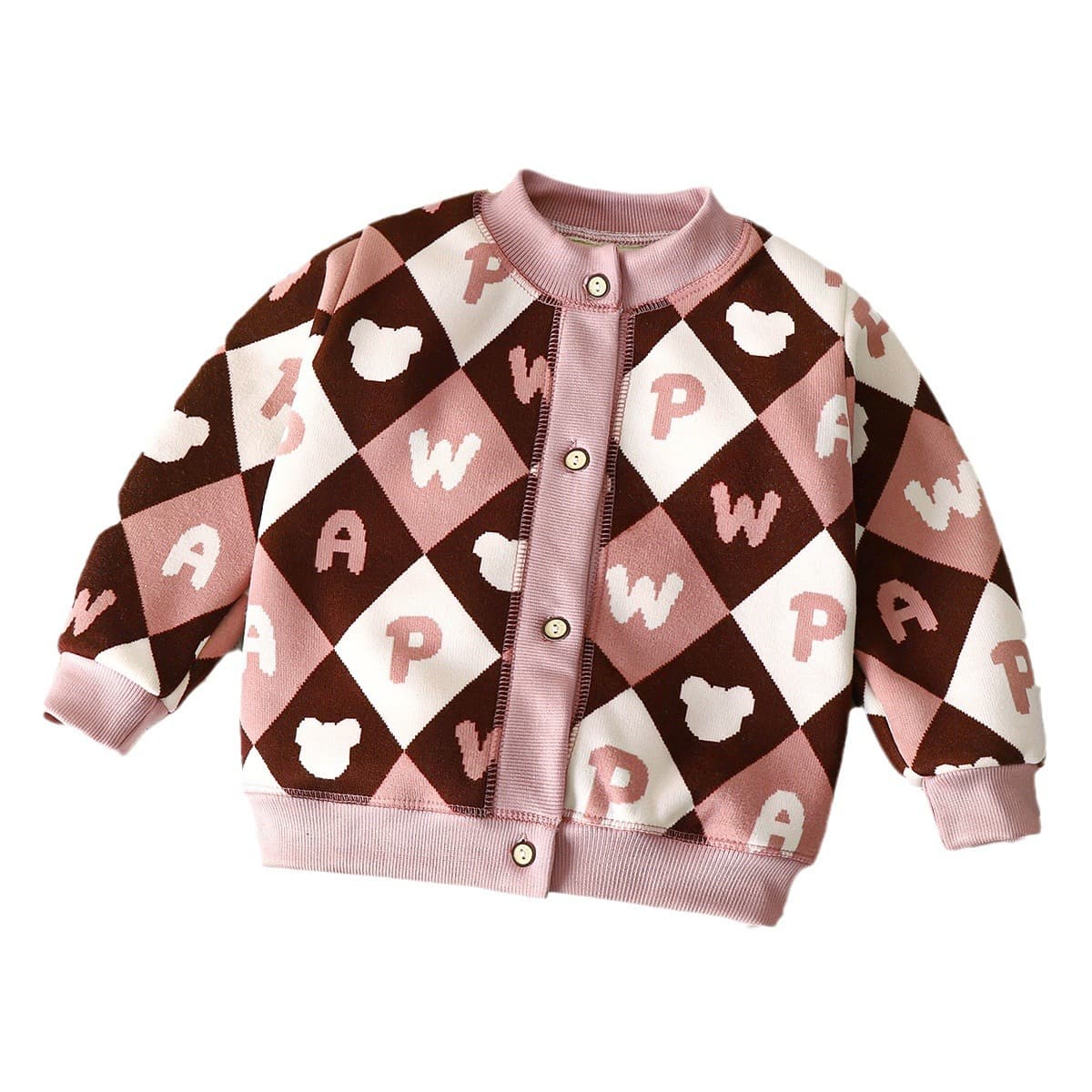Boys and Girls Baby Warm Cardigan, Kids' Versatile Knit Jacket, Thick Outerwear Sweater, Round Neck Striped for Toddlers and Children