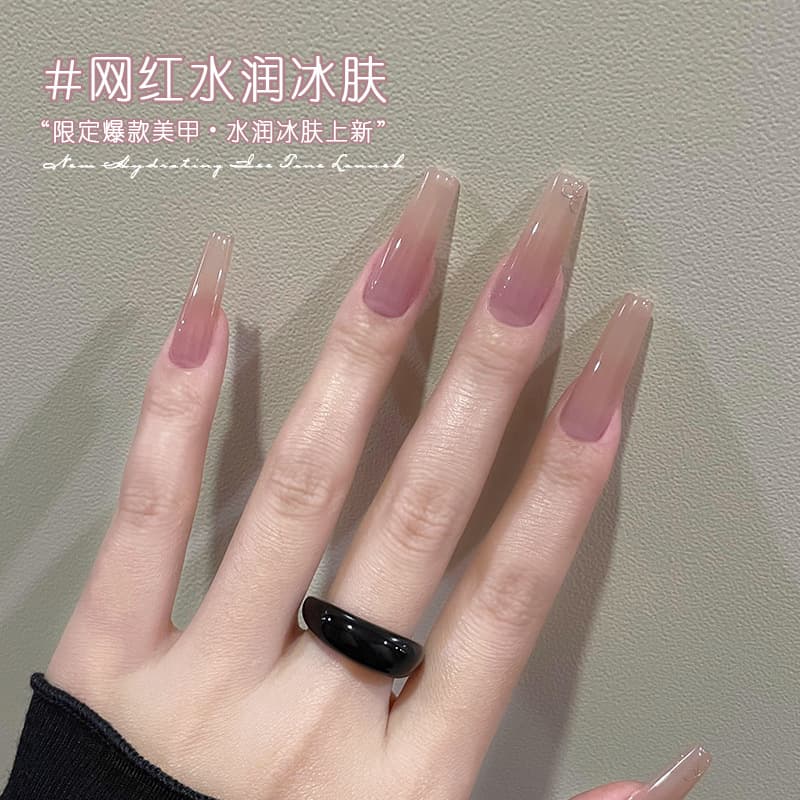 Nail Water Gloss Ice Skin Gel Polish 2026 New White Water Ice Sheer Nude Gel for Nail Salon Professional UV/LED Soak-off Gel Wholesale