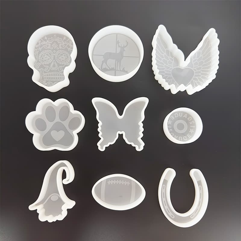 Ghost face round deer wings butterfly aromatherapy silicone mold diy dog paw dwarf football horseshoe silicone mold