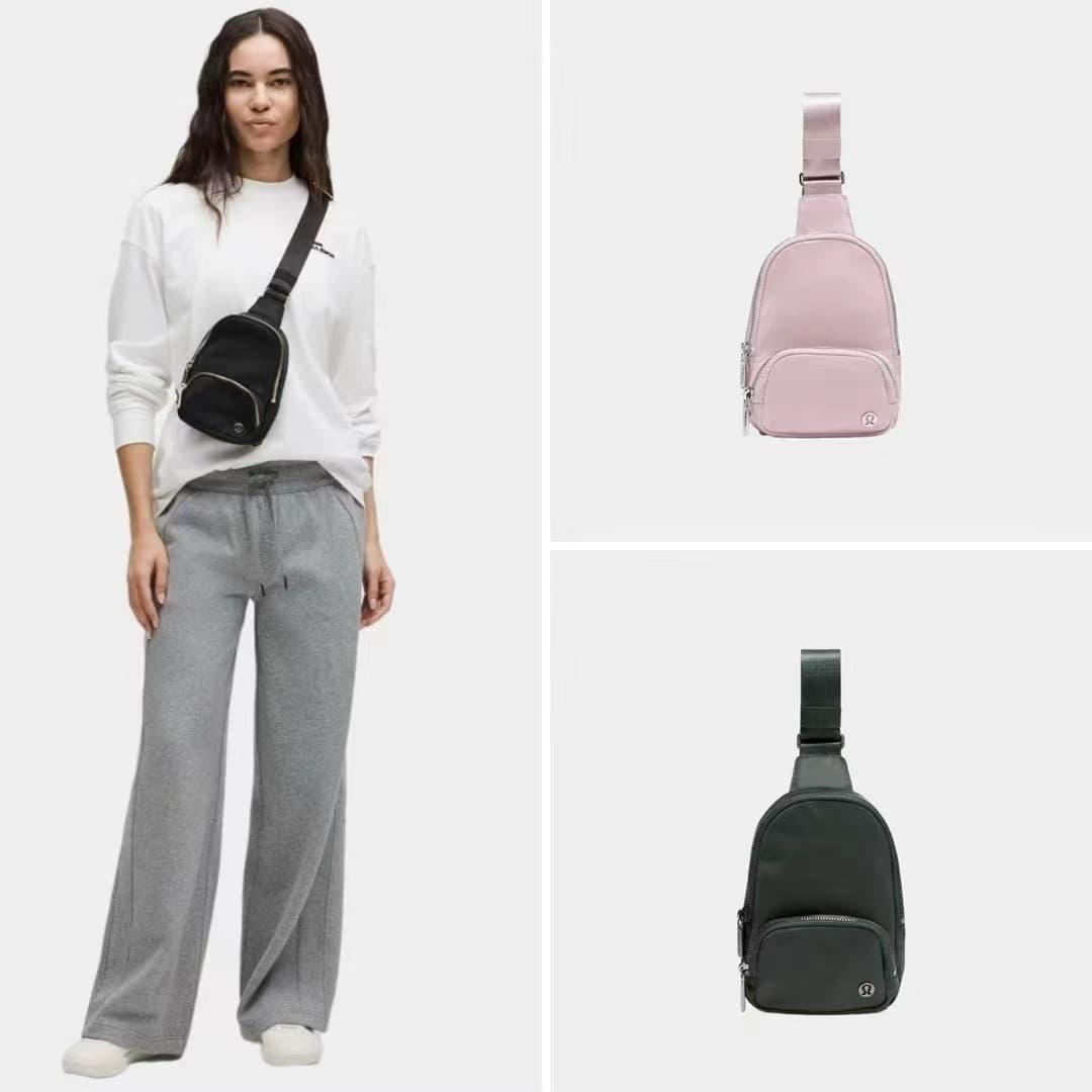 lulu Everywhere 2L Portable Sports Chest Bag Yoga Bag Shoulder Crossbody Bag Casual Small Bag Trendy