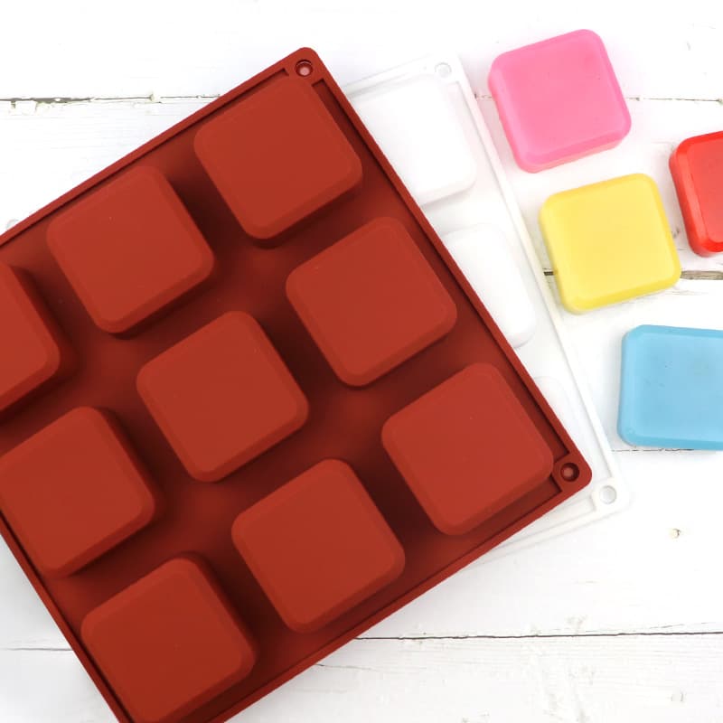 Dubi 9-round rounded square silicone mousse cake mold square chocolate mold French dessert mold