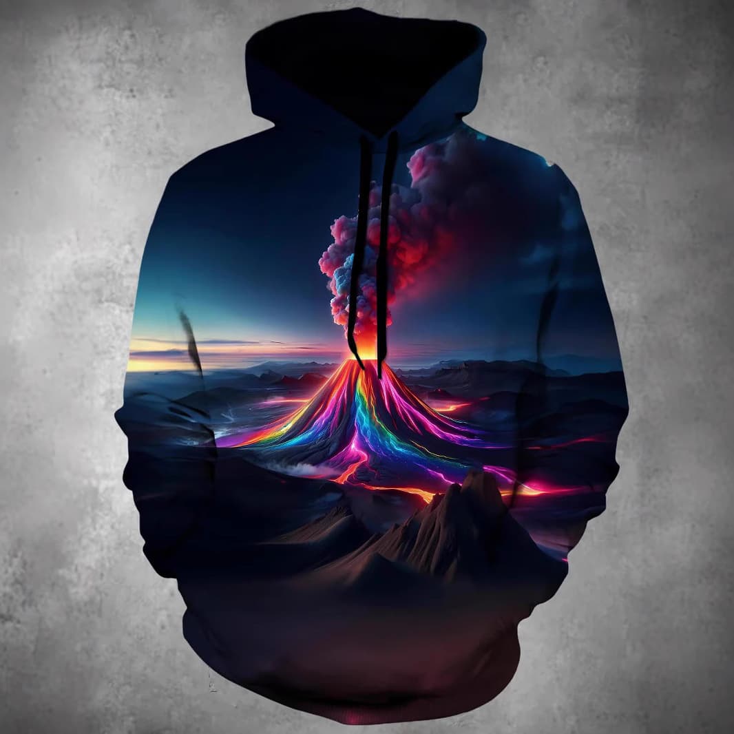 2025 Spring/Autumn New Casual Versatile Fashion Print Loose Fit Hoodie for Men