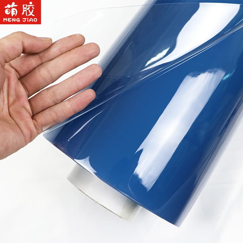 Eco-friendly High-Transparency PVC Film Semi-Transparent Frosted Handbags, Luggage Waterproof Soft Film Calendered Film Inflatable Clear Fabric