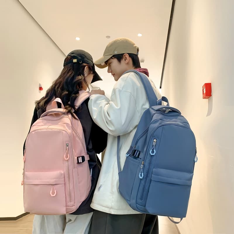Korean Style Minimalist Casual Backpack for Women Fashionable Middle School Student Schoolbag Large Capacity Travel Backpack Wholesale