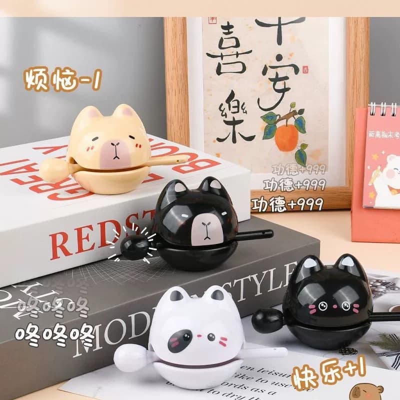 Wholesale Stress Relief Cute Small Wooden Fish Percussion Healing Zen Cute Emotion Stabilization Ornament Backpack Small Charm Doll