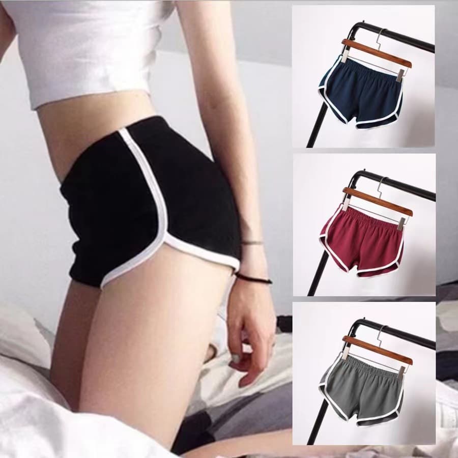 Breathable Sports Shorts for Women, Casual Home Shorts, Solid Color Yoga Beach Shorts, Candy Color Hot Pants