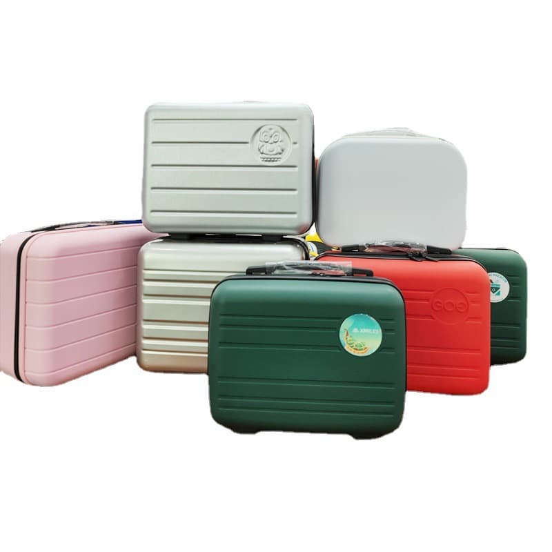 15-inch small suitcase for girls and children, PP hand-held suitcase, Starbucks cosmetic case, 14-inch carry-on travel bag