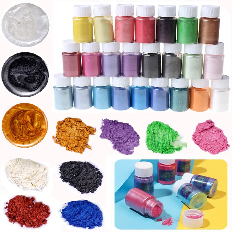 Pearlescent Powder Fluorescent Powder Nail Glitter Mica Powder Crystal Resin DIY Filling Pigment Slime Clay Wholesale