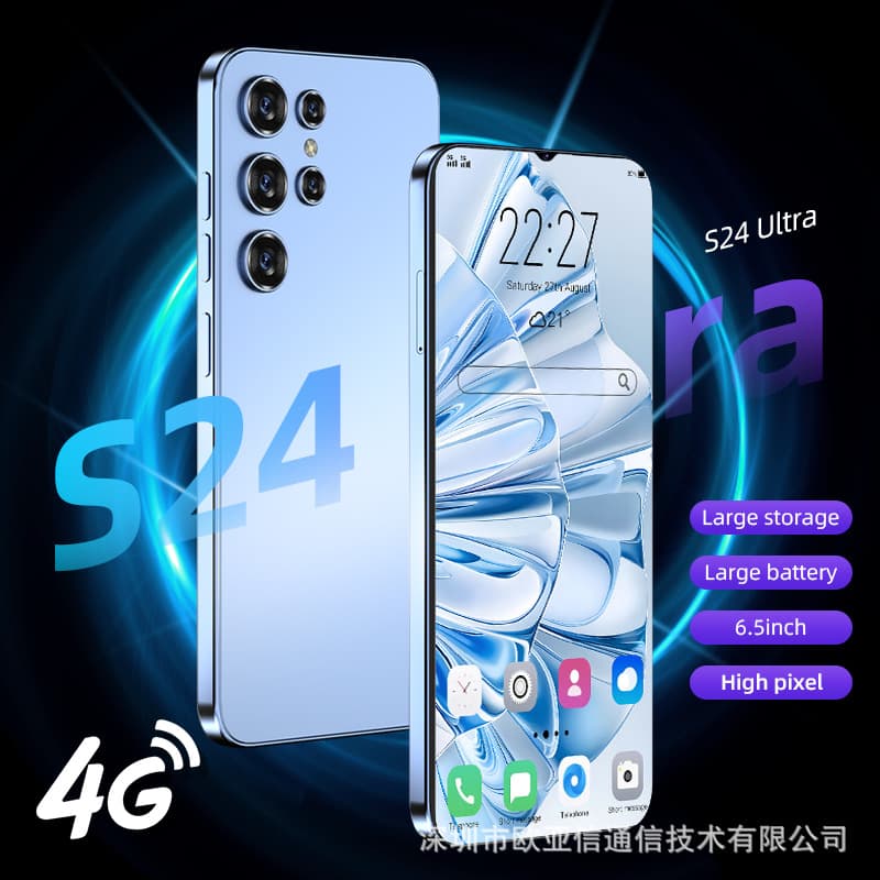 S24 Ultra New Cross-Border Smartphone Android 6.5-inch Screen 1+16 Smart 4G Phone Factory Price AliExpress