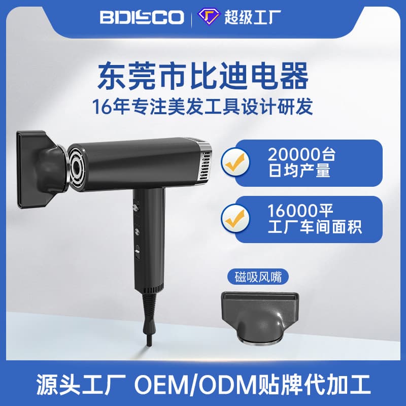 Factory Wholesale Hair Salon Magnetic Nozzle Dual Air Intake High Wind Speed Brushless Motor Hair Dryer