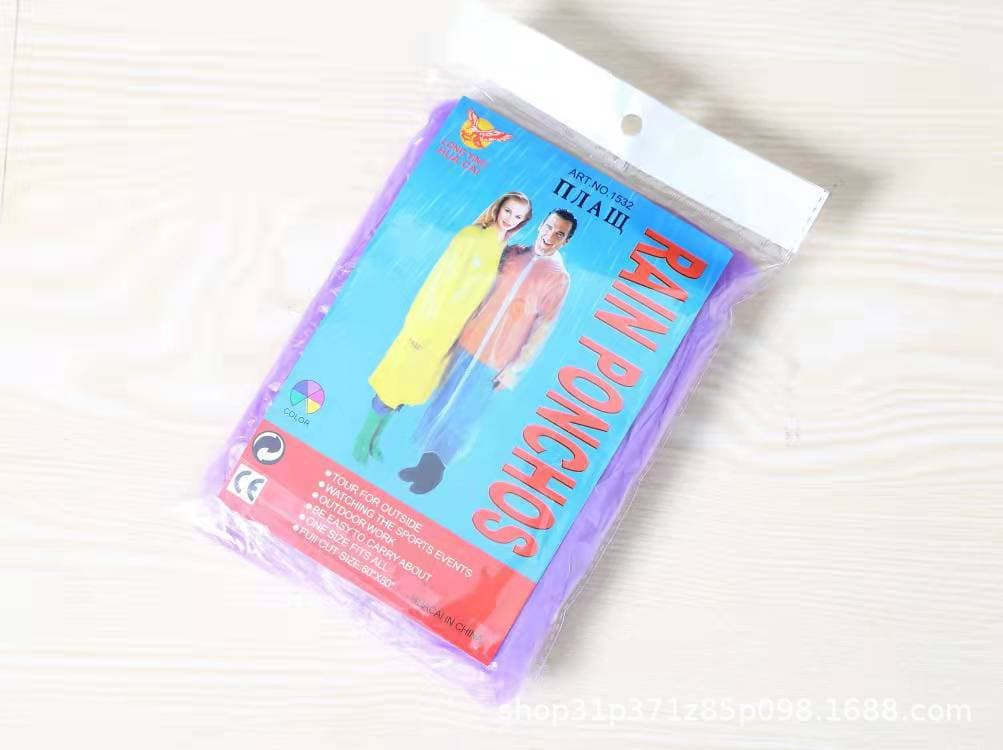 Disposable Raincoat Wholesale Multiple Sizes Outdoor Rafting Scenic Area Portable Adult Kids One-Piece Transparent Rain Poncho