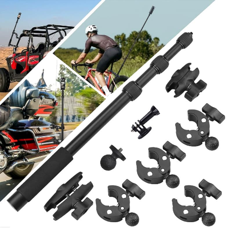 360-degree adjustable handlebar fixed clamp, bicycle pipe clamp, sports camera shooting bicycle and motorcycle riding bracket