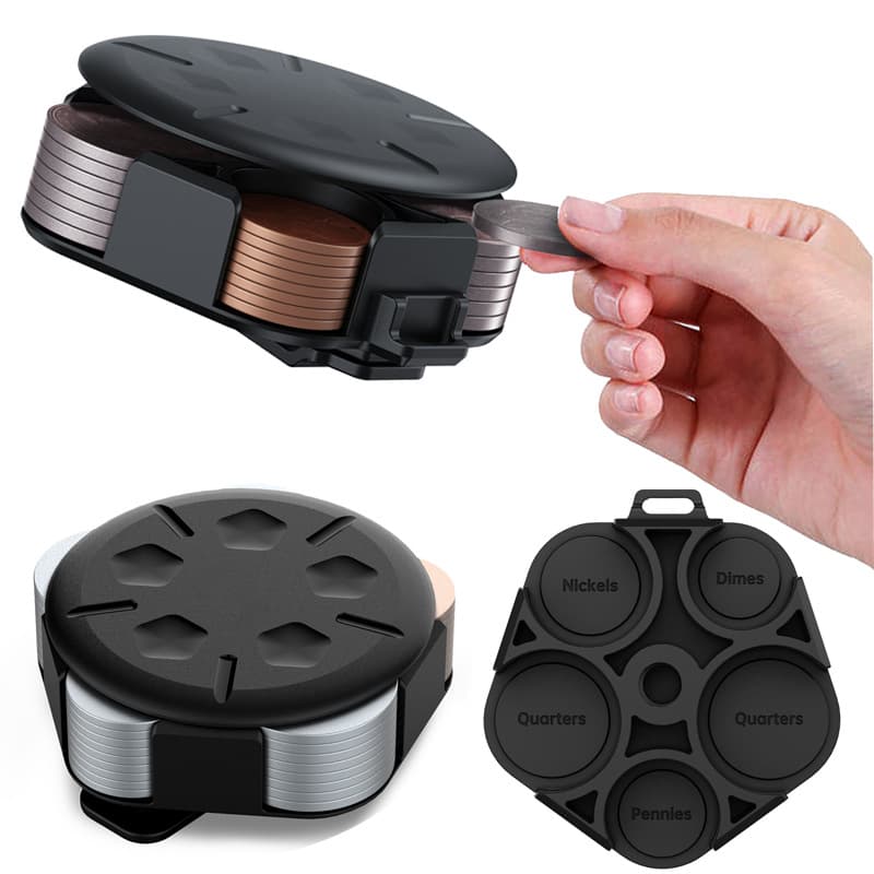 Amazon Creative Coin Storage Box Outdoor Portable Coin Organizer for USD/EUR Coins