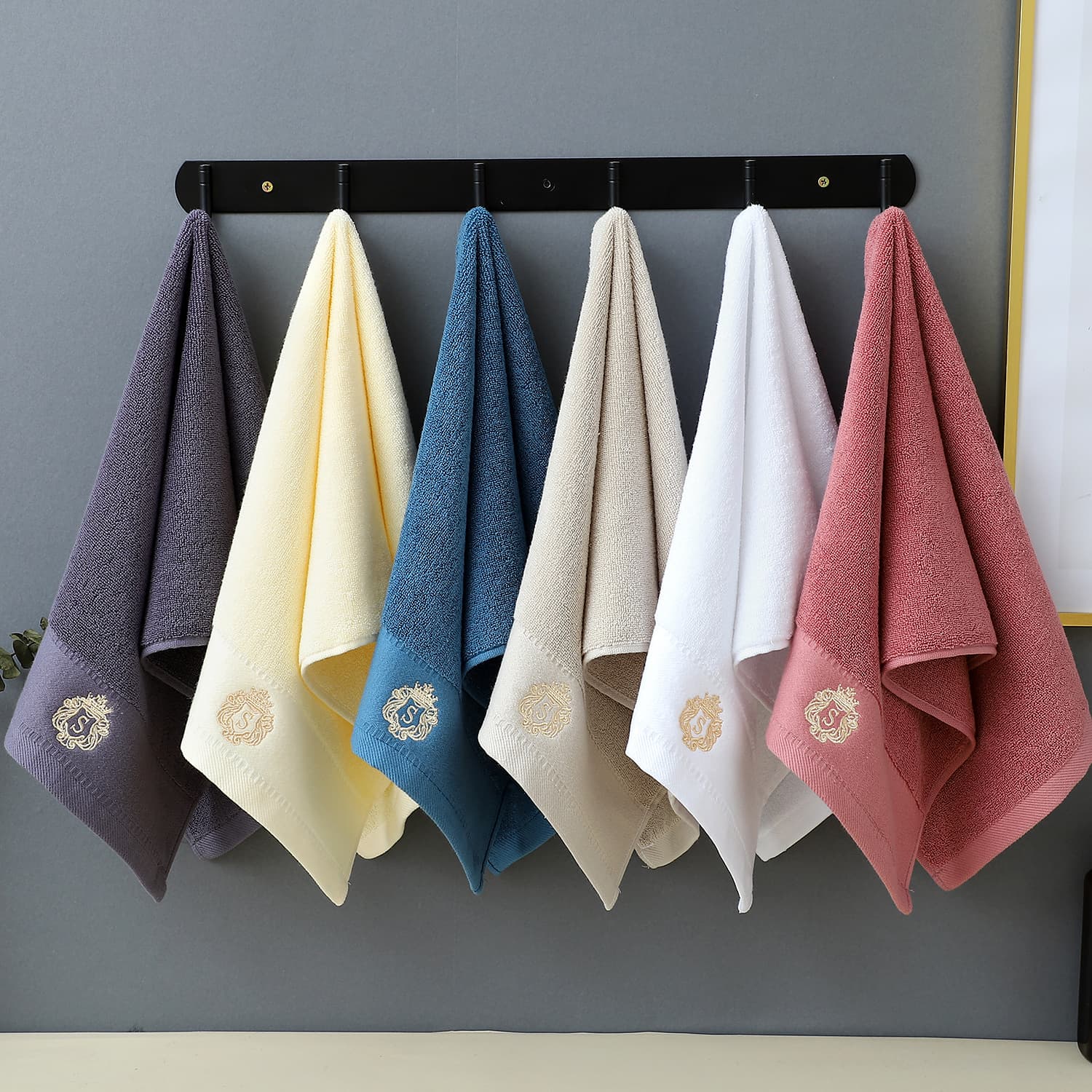 Pure Cotton Household Face Towel, Soft and Absorbent Small Bath Towel, Face Wiping Towel, Customizable with Embroidered Logo, Gift Face Towel
