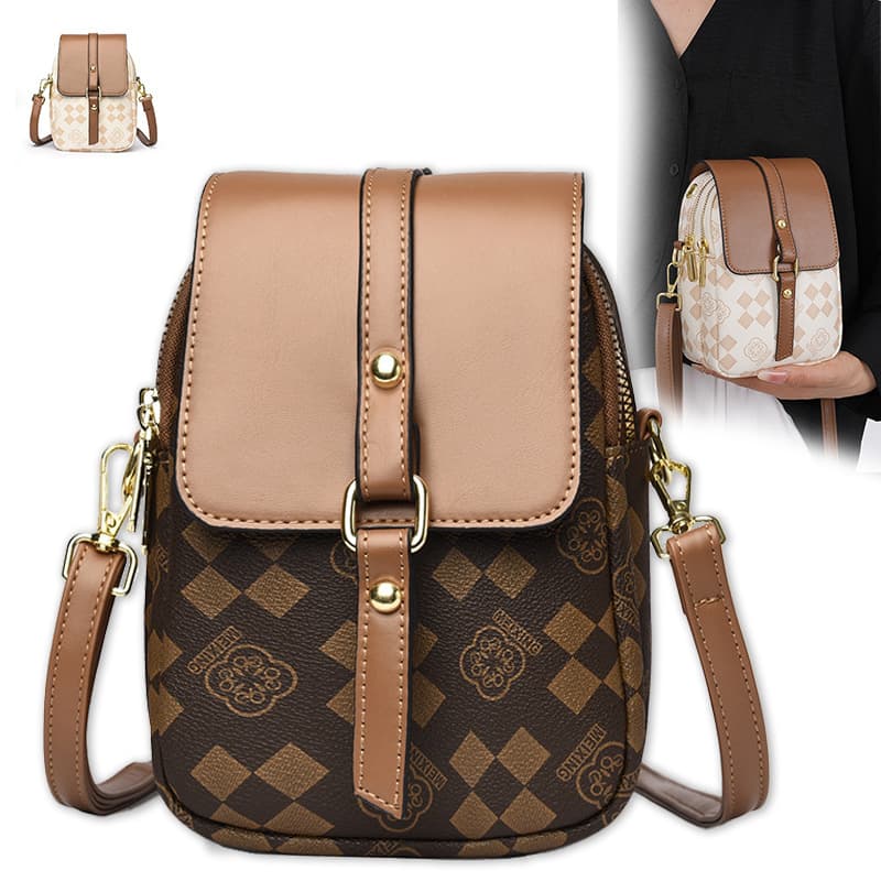 Large Capacity Crossbody Bag for Women, Premium Fashion Print Shoulder Bag, Business Commute Multi-Compartment Women's Bag