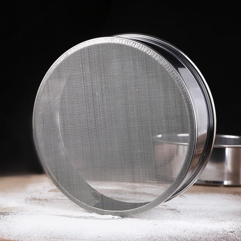 Factory direct stainless steel flour sieve, round flour sieve filter mesh, 40-mesh filter sieve, corn sieve for kitchen baking