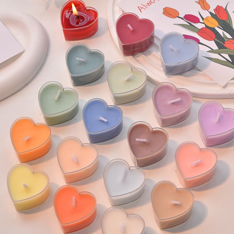 Heart-shaped candle, plant wax, scented candle wholesale, birthday proposal romantic, 4-hour burn time, love tea light