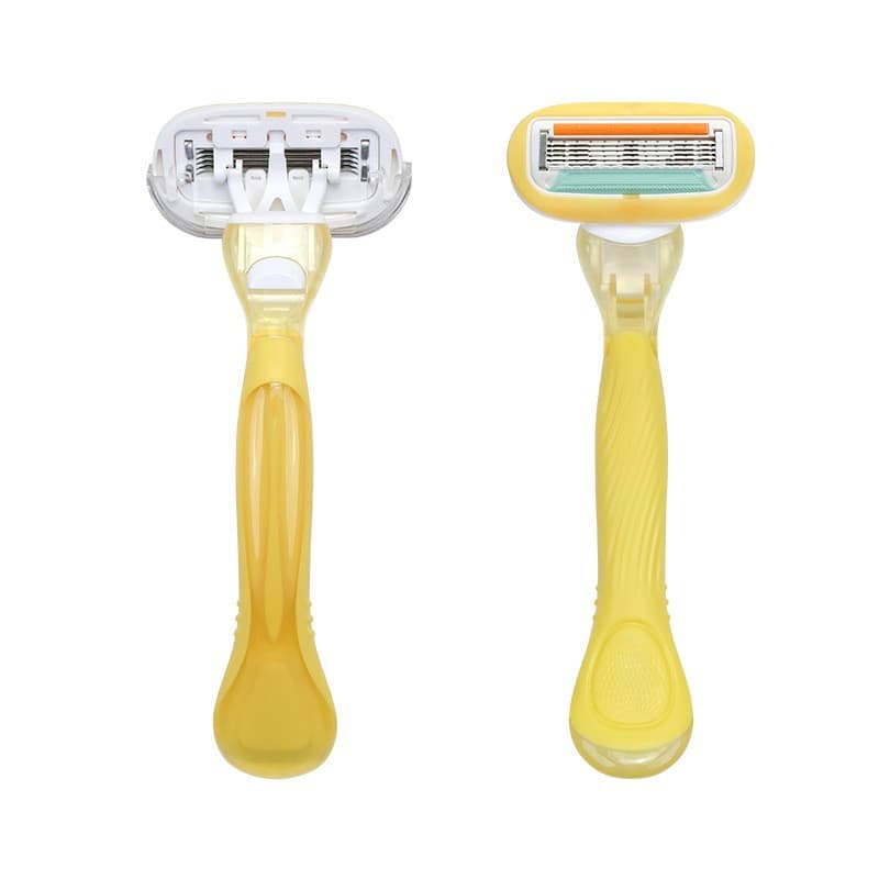 Xirui 5-Blade Pink Lady Razor for Hair Removal, Underarm, Bikini Area, Small Shell Manual Razor