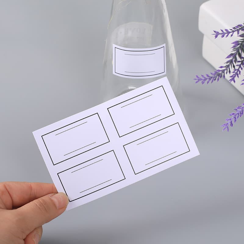 Custom White Reusable Glass Bottle Sticker PVC Chalkboard Label Kitchen Spice Sticker Cross-Border Wholesale